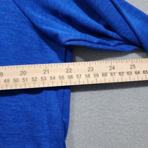 Under Armour Polo Shirt Mens Large Blue HeatGear Loose Long Sleeve - Picture 11 of 15